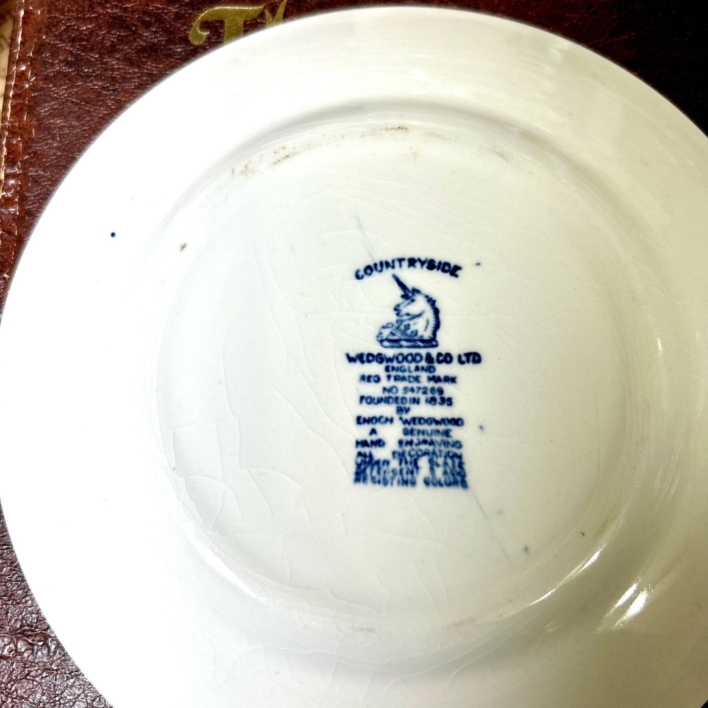 Enoch Wedgwood Ironstone Countryside Bread Plate