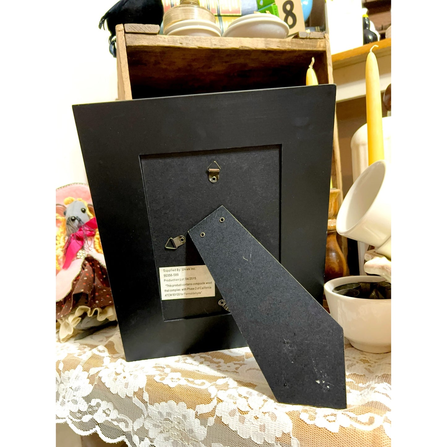 Primitive Style Black Heavy Wood Frame