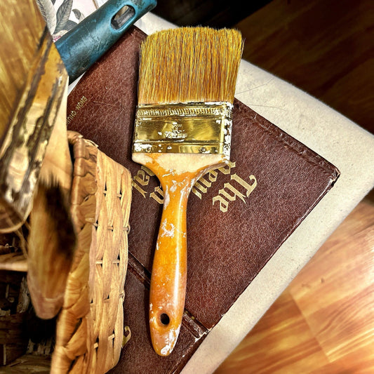 Paint Brush ( yellow handle & chippy paint )