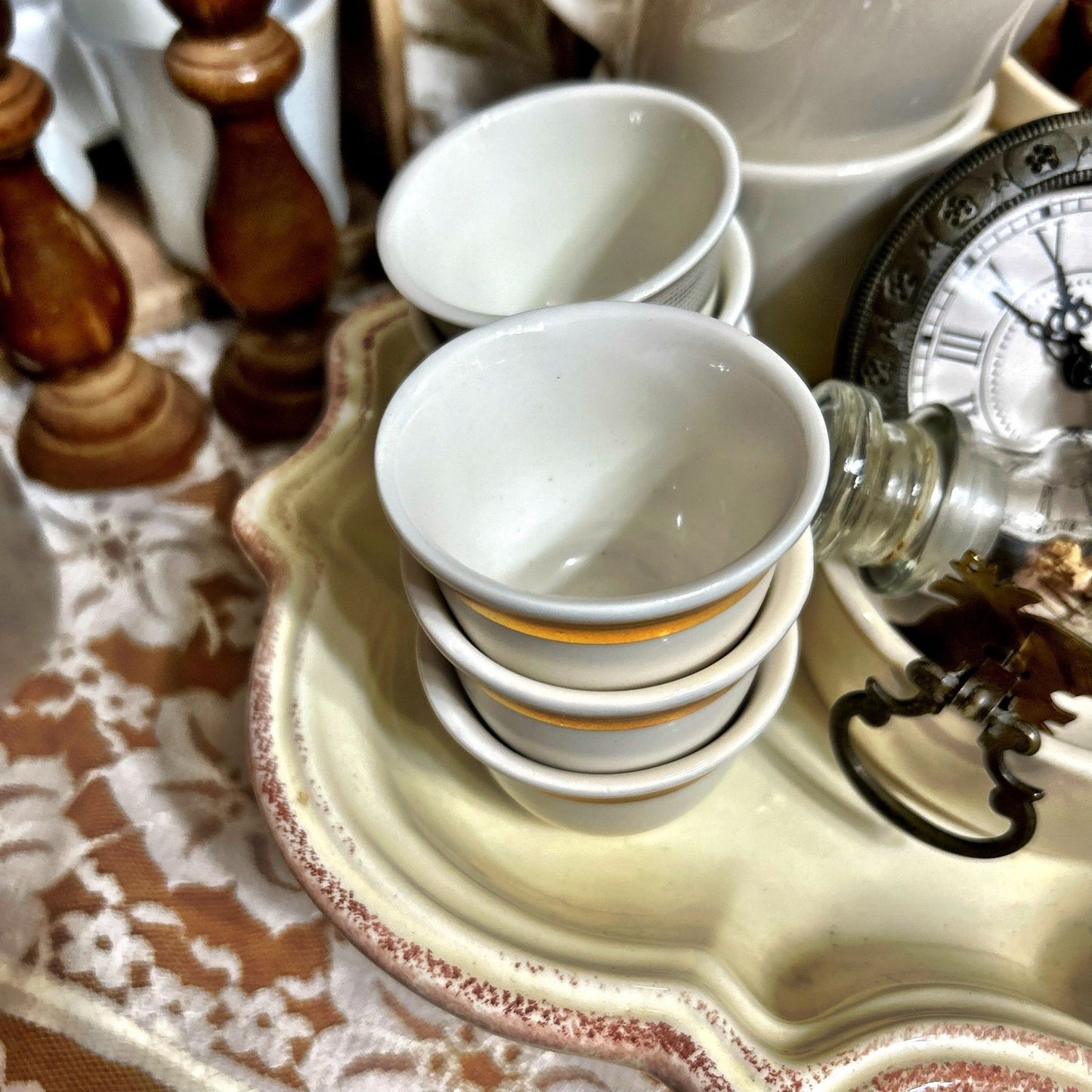 Stackable Porcelain Espresso Cups   
Set of 3