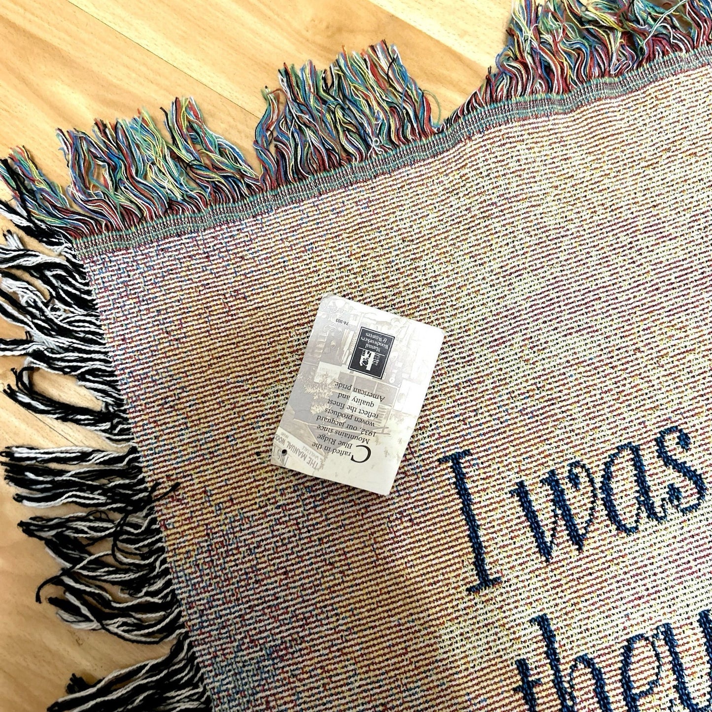 Tapestry: "Church in The Country" Tapestry Throw Blanket With Tag