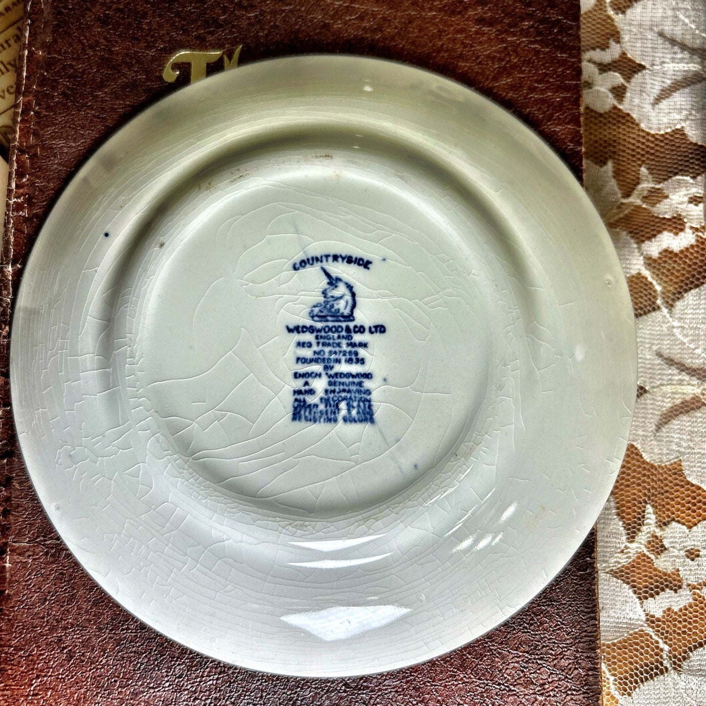 Enoch Wedgwood Ironstone Countryside Bread Plate