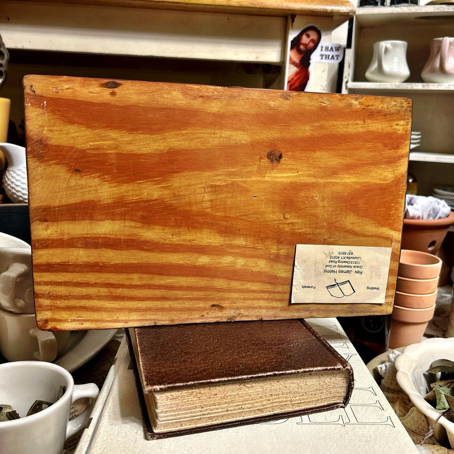 Jesus Art: Book- Shaped Wood J.C Imaginary