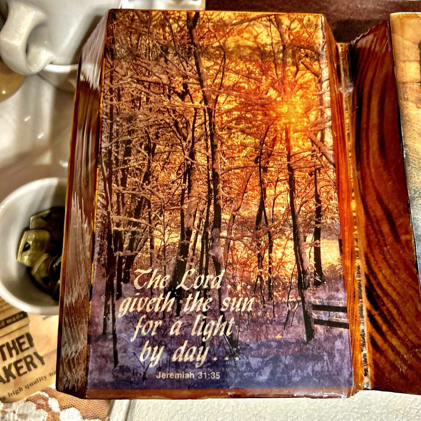 Jesus Art: Book- Shaped Wood J.C Imaginary