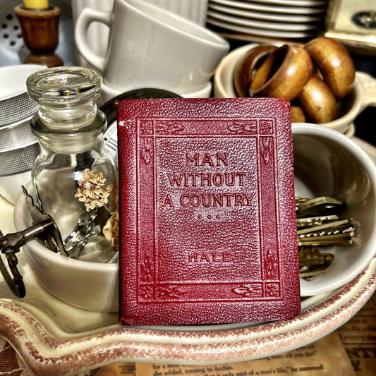 Antique Little Red Library Book Man without A Country