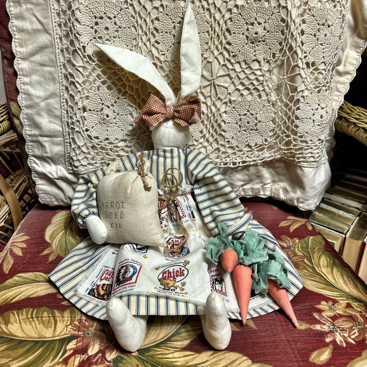 Farmhouse Corn Sack Bunny Doll