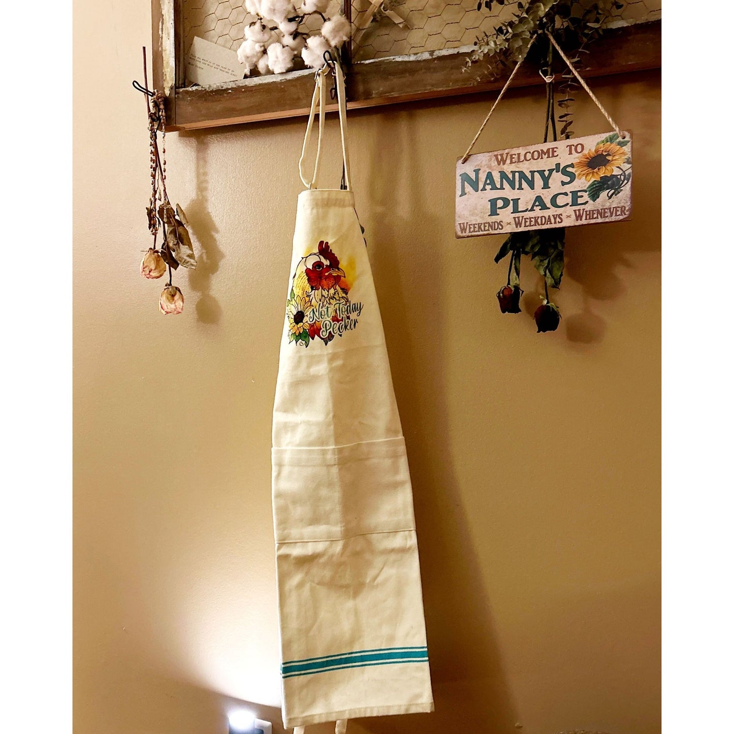 Not Today Pecker Apron Funny Graphic Apron Unisex For Grilling