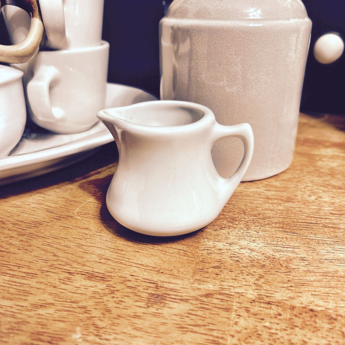 Creamer: Cream Color; Hall Ironstone Restaurantware