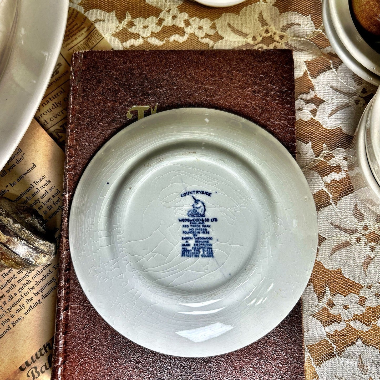 Enoch Wedgwood Ironstone Countryside Bread Plate