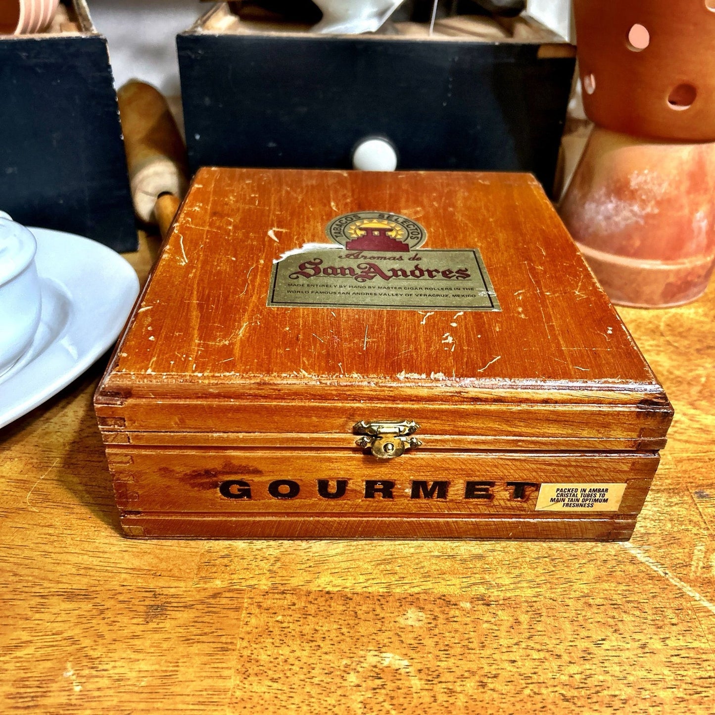 Cigar Box; Wooden- San Andres