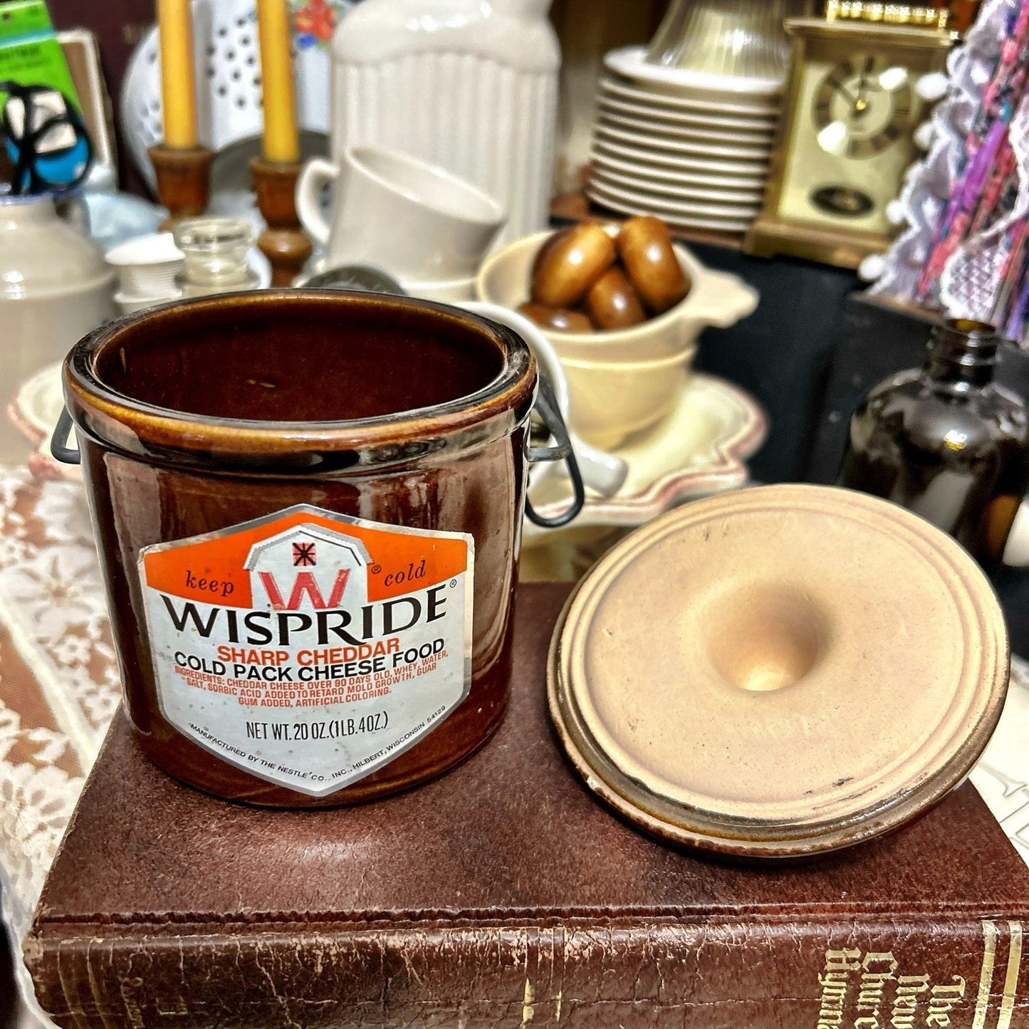 Cheese Crock: Wispride Sharp Cheddar 1981