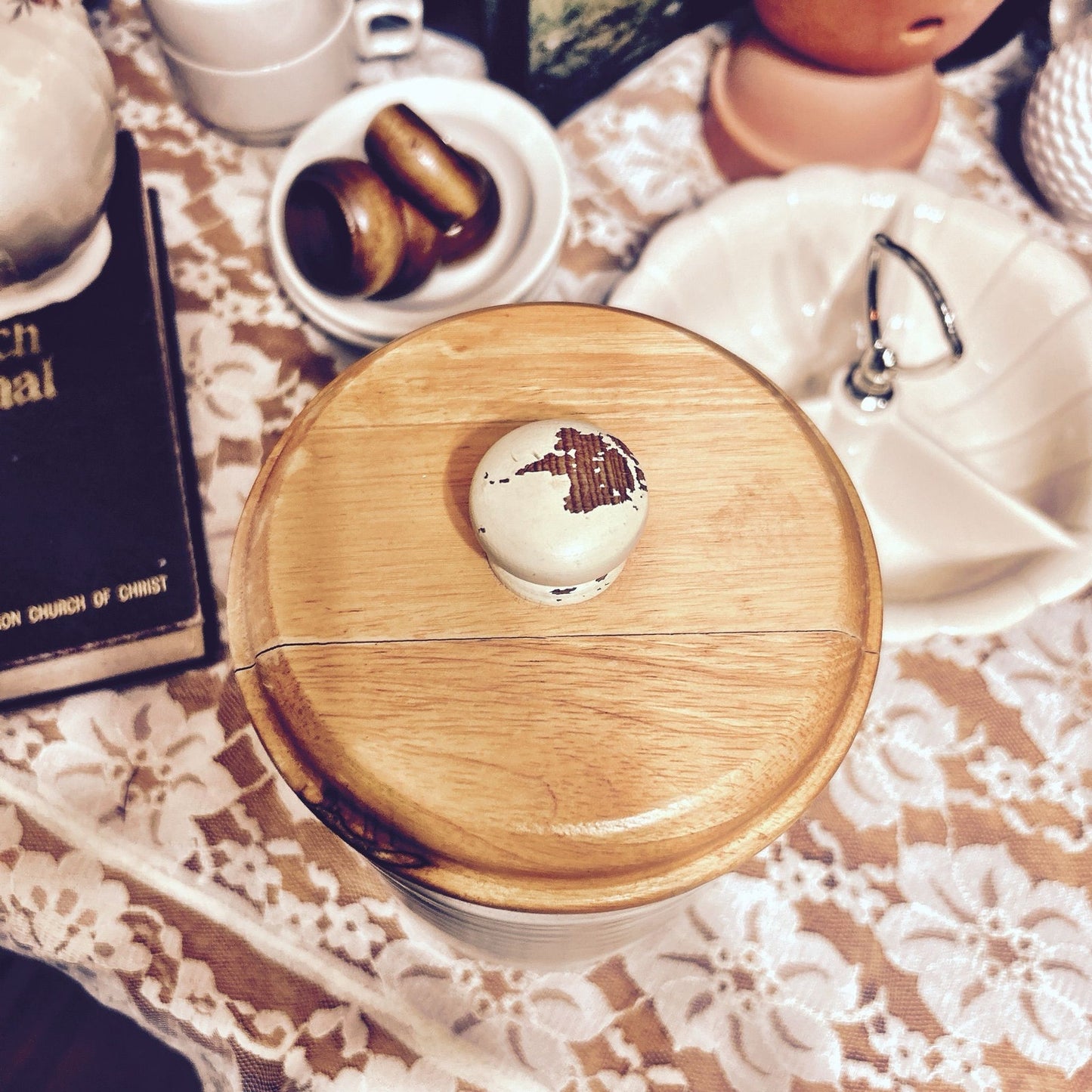Furio Ceramic with Wood Lid