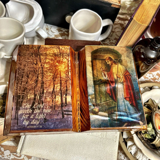 Jesus Art: Book- Shaped Wood J.C Imaginary