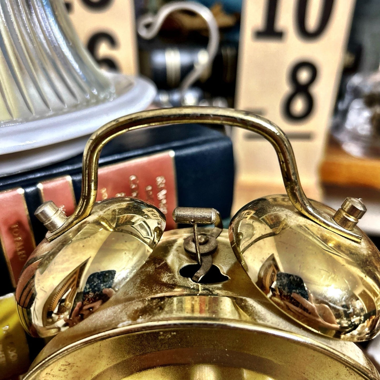Westclox Twin Bell Clock Gold Tone