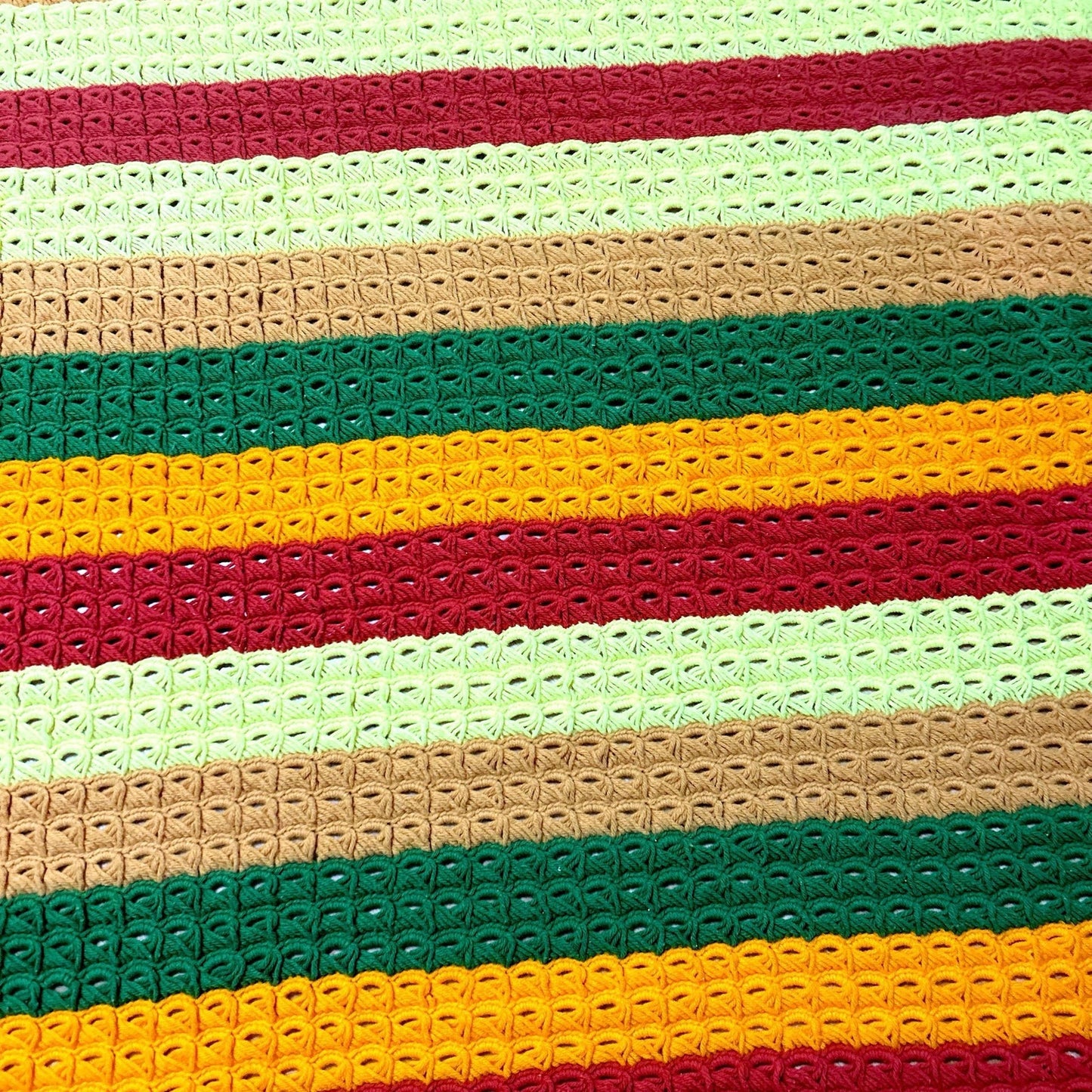 Crochet Afghan Homemade Multicolored Blanket/Throw