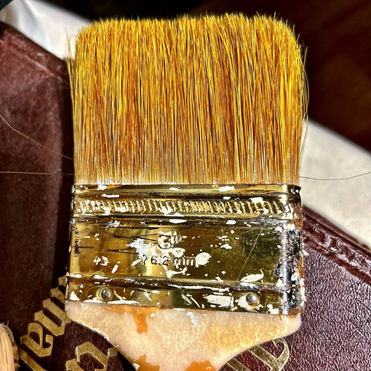 Paint Brush ( yellow handle & chippy paint )