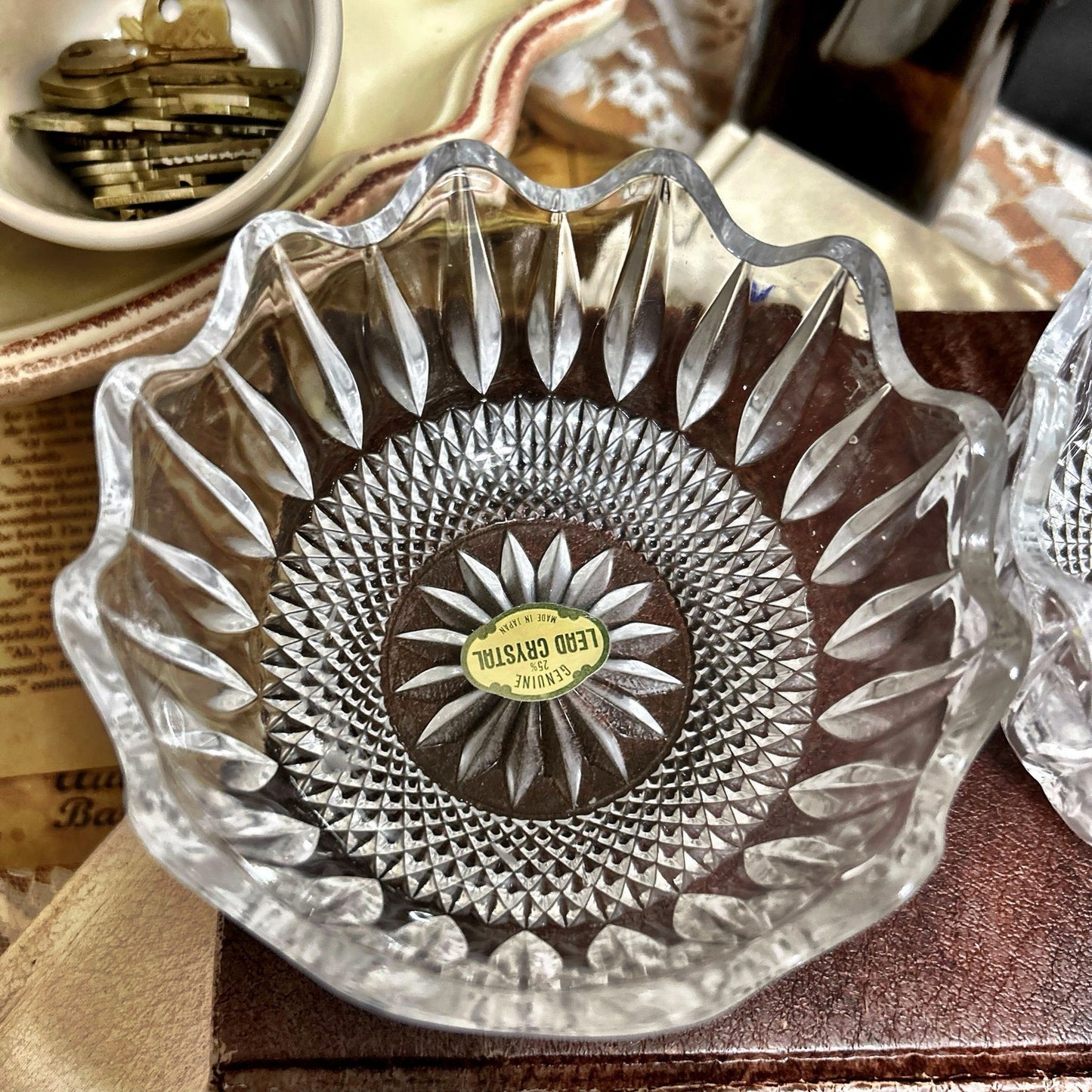 Crystal Glass Candy Dish ( homemade fairy lamp )