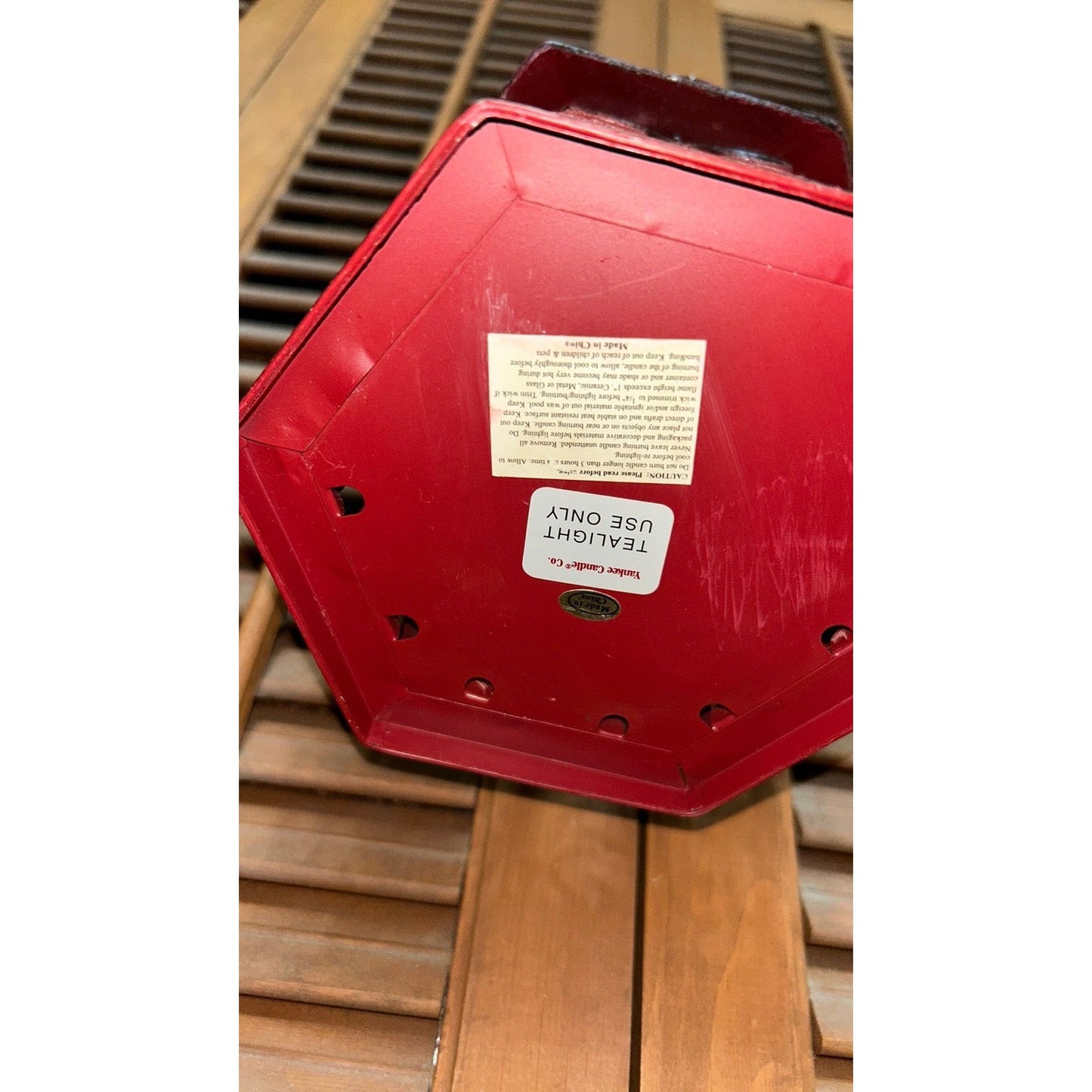 Distressed Metal Tea Light Lantern