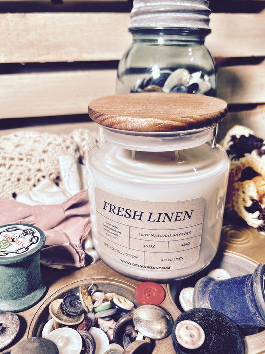 Fresh Linen 16oz Candle