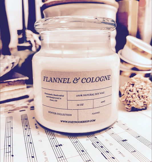 Flannel & Cologne 16oz Candle