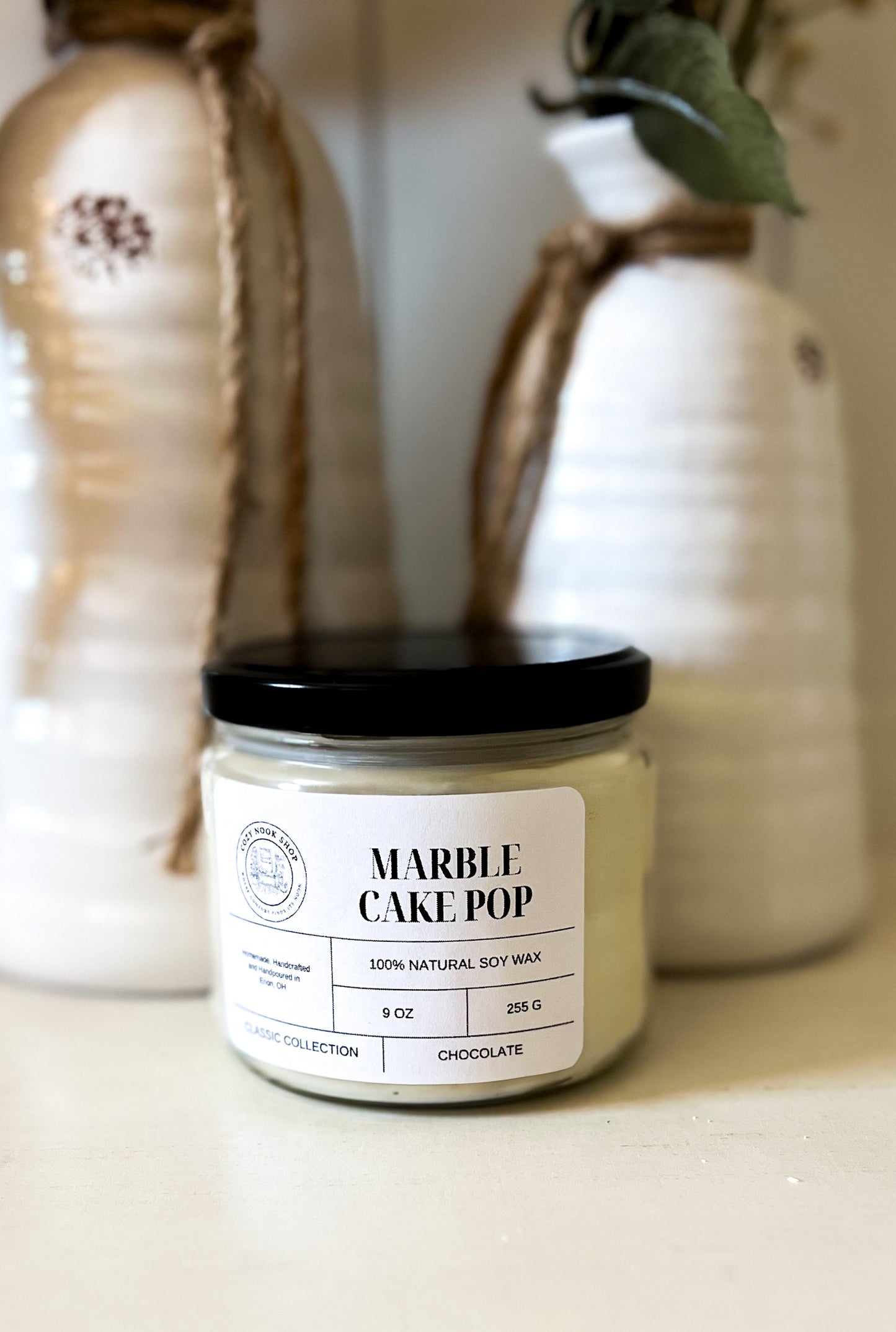 Marble Cake Pop Candle