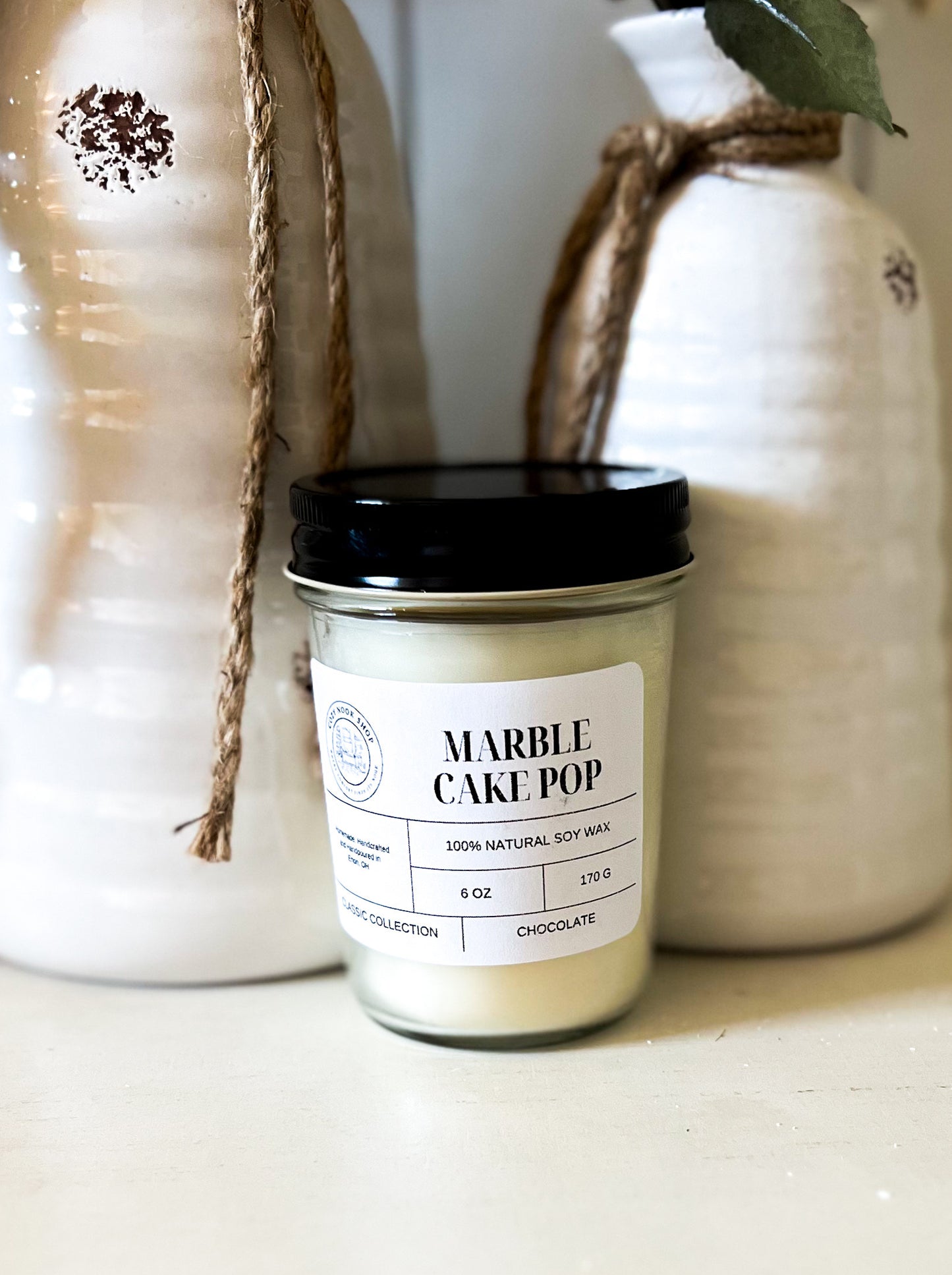 Marble Cake Pop Candle