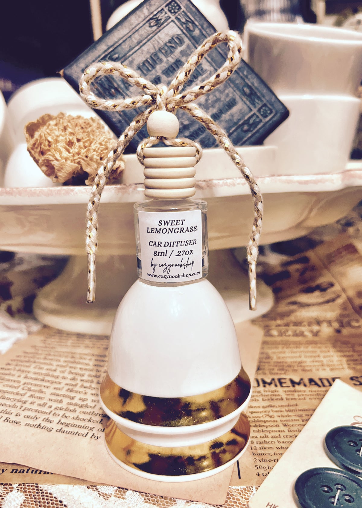 Sweet Lemongrass Car Diffuser & Freshener
