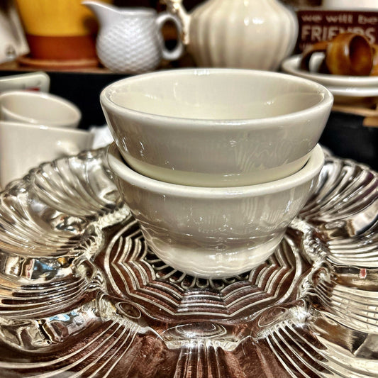 Chunky Restaurant Ware Stackable Bowls; Cream Colored ( set of 2 )