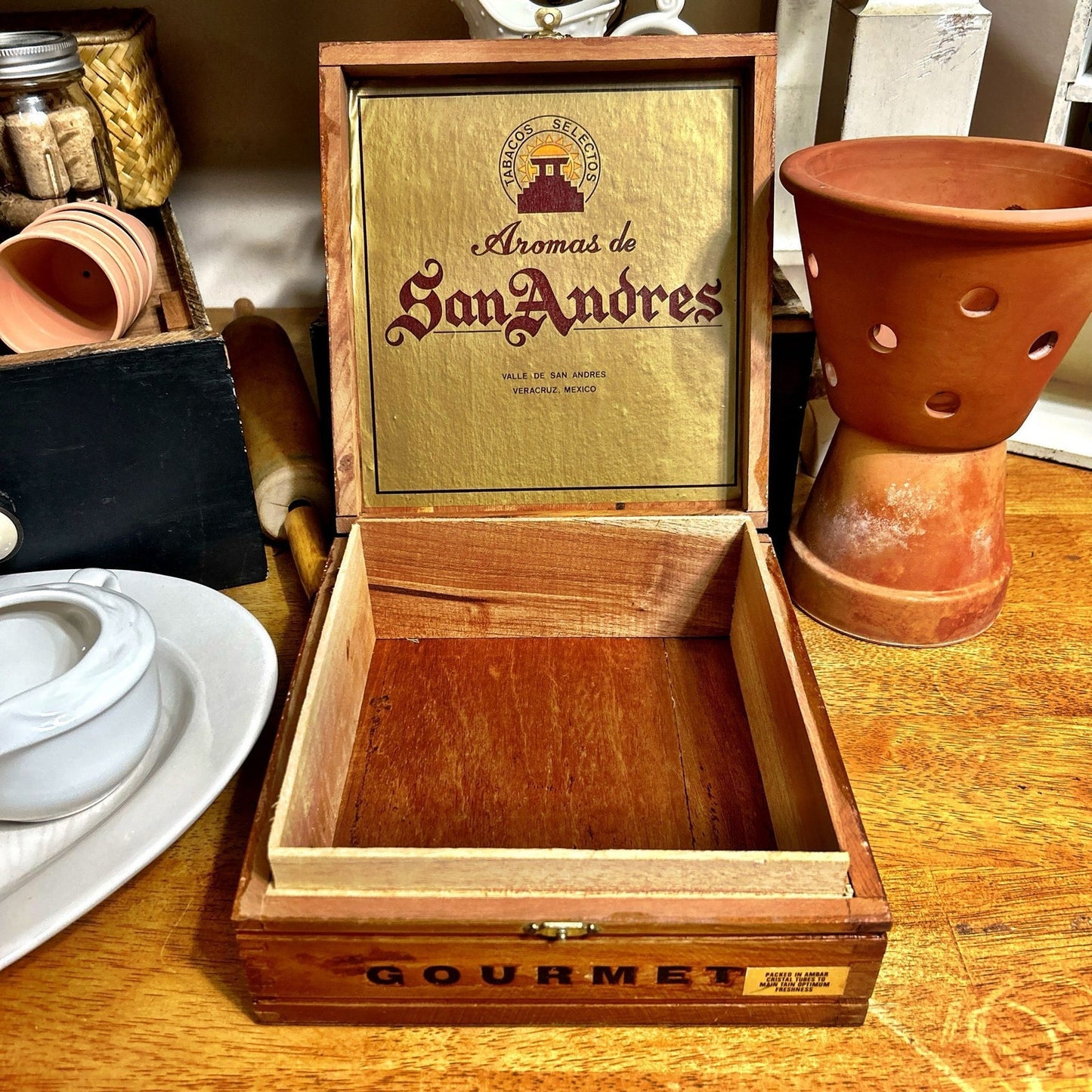 Cigar Box; Wooden- San Andres