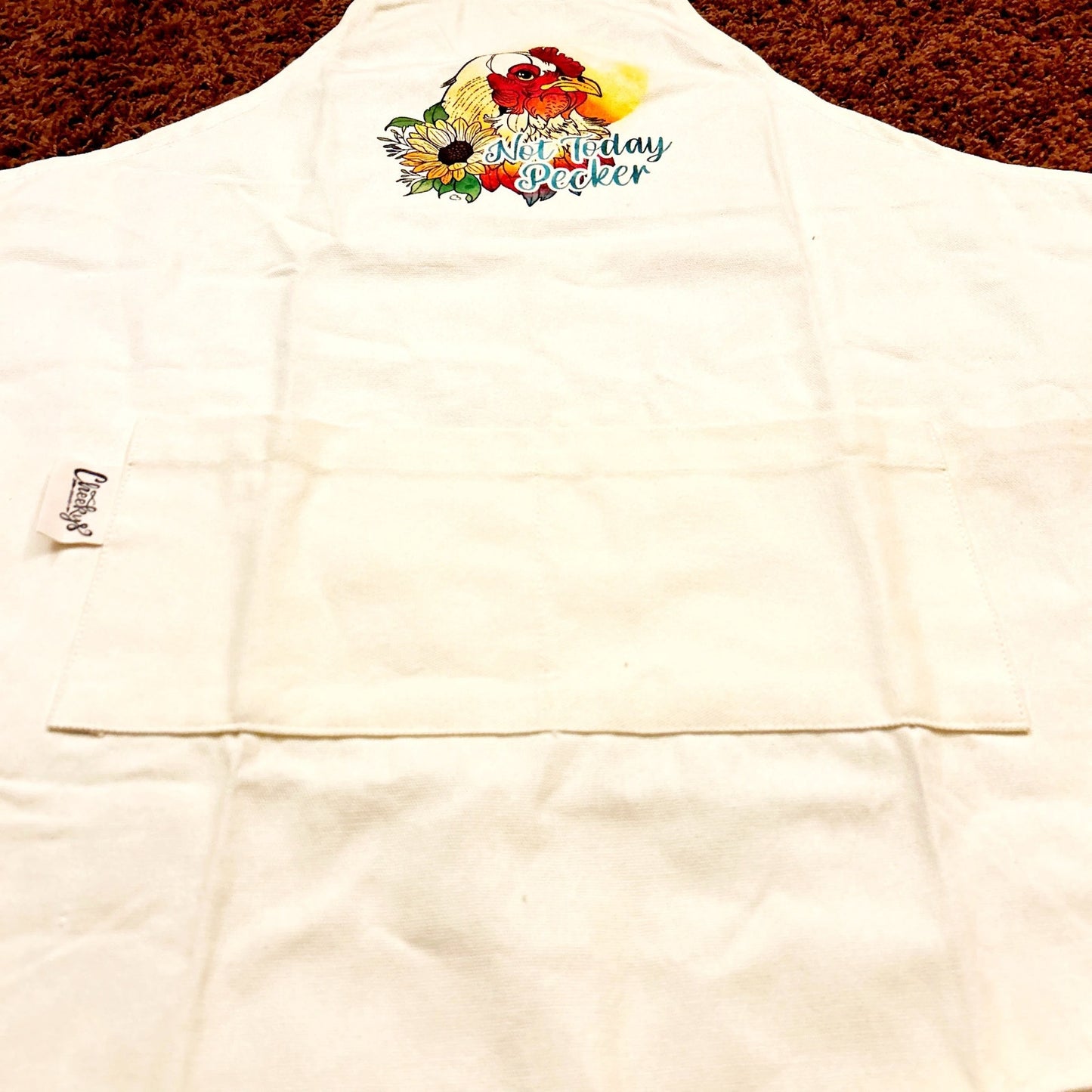 Not Today Pecker Apron Funny Graphic Apron Unisex For Grilling