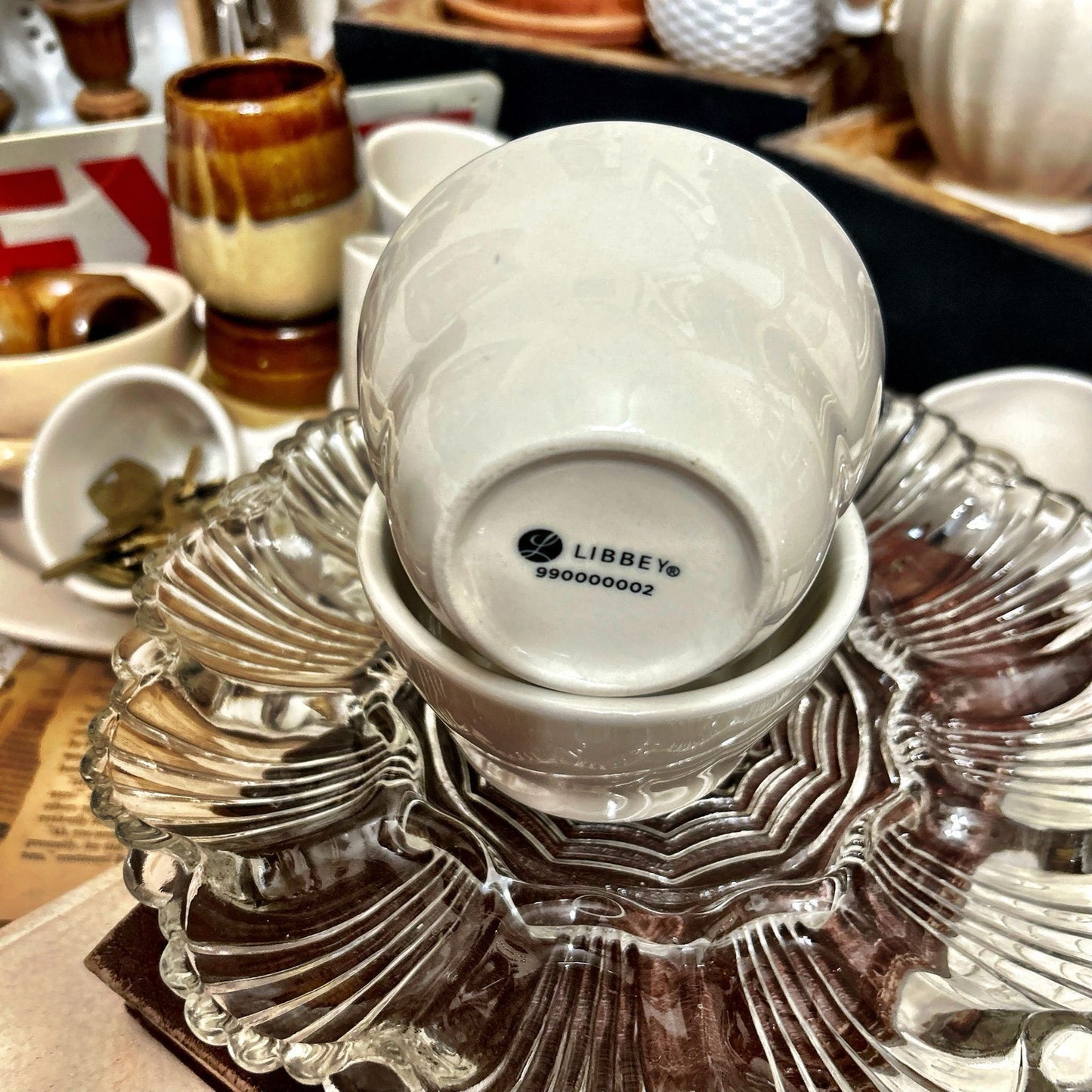 Chunky Restaurant Ware Stackable Bowls; Cream Colored ( set of 2 )