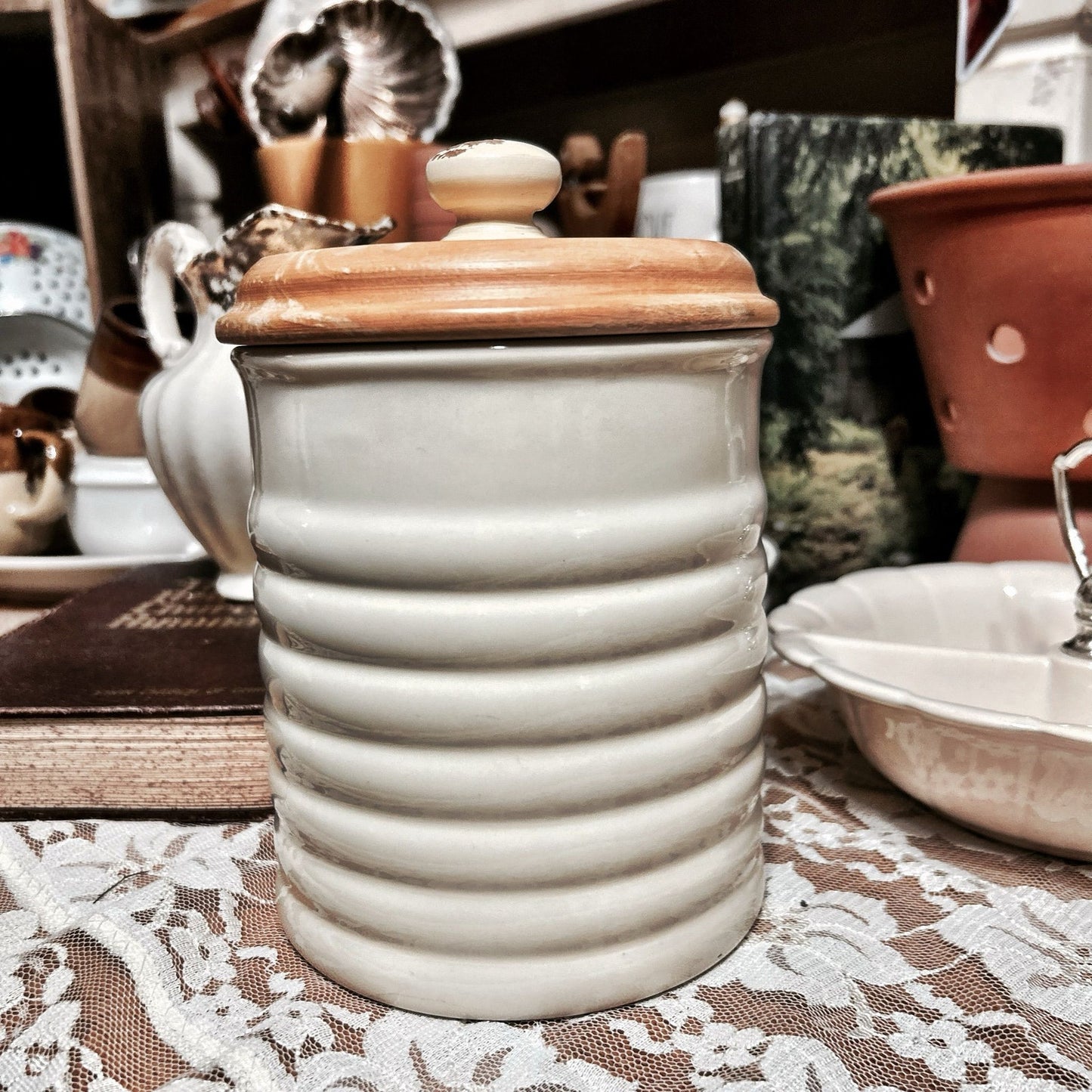 Furio Ceramic with Wood Lid