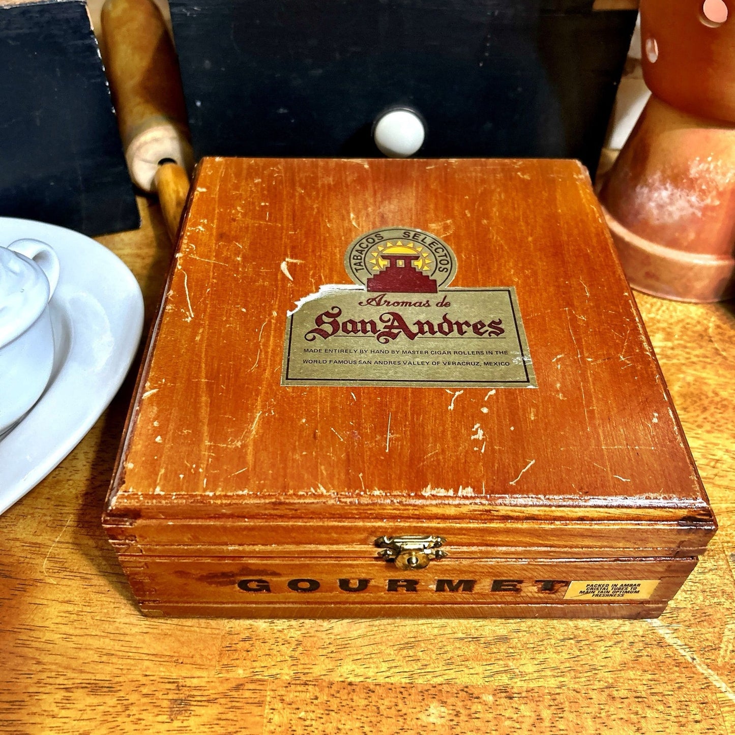Cigar Box; Wooden- San Andres