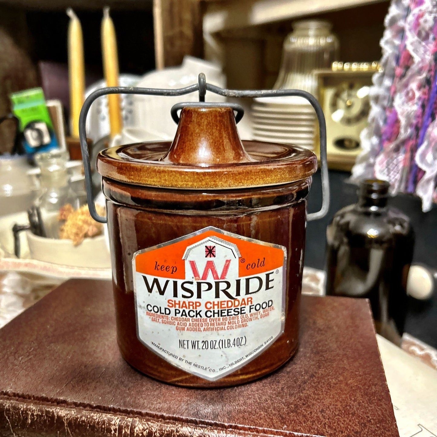 Cheese Crock: Wispride Sharp Cheddar 1981