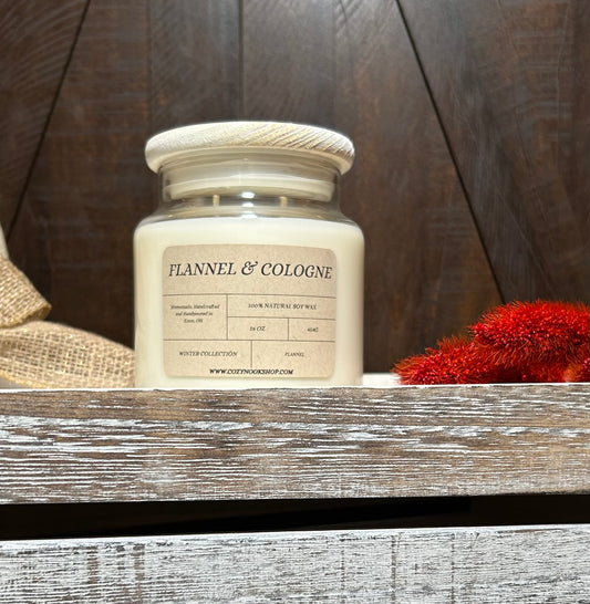 Flannel & Cologne 16oz Candle